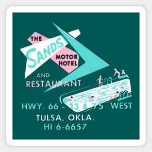 1950s Sands Motor Hotel on Route 66 Sticker